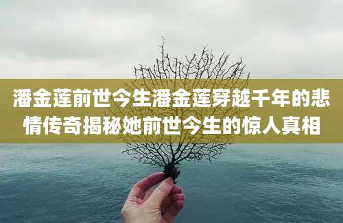潘金莲前世今生潘金莲穿越千年的悲情传奇揭秘她前世今生的惊人真相