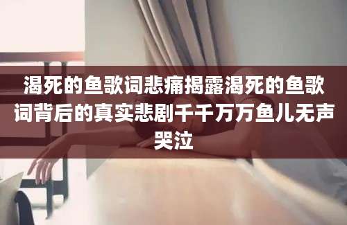 渴死的鱼歌词悲痛揭露渴死的鱼歌词背后的真实悲剧千千万万鱼儿无声哭泣