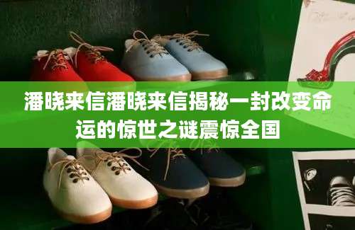 潘晓来信潘晓来信揭秘一封改变命运的惊世之谜震惊全国