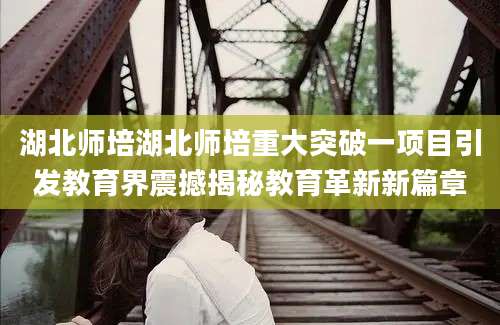湖北师培湖北师培重大突破一项目引发教育界震撼揭秘教育革新新篇章