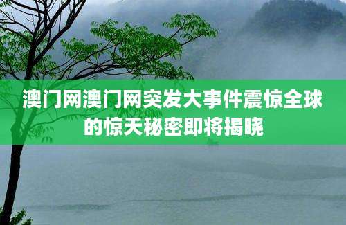 澳门网澳门网突发大事件震惊全球的惊天秘密即将揭晓
