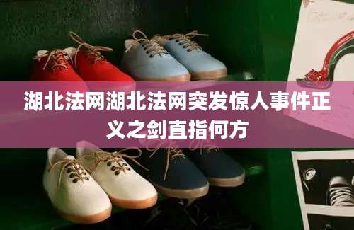 湖北法网湖北法网突发惊人事件正义之剑直指何方