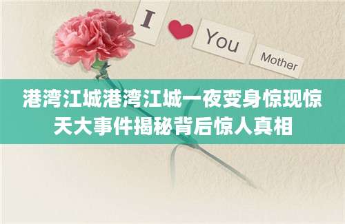 港湾江城港湾江城一夜变身惊现惊天大事件揭秘背后惊人真相