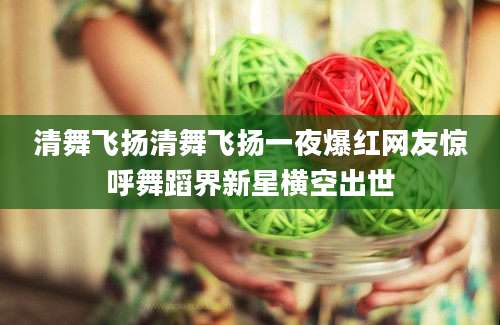 清舞飞扬清舞飞扬一夜爆红网友惊呼舞蹈界新星横空出世
