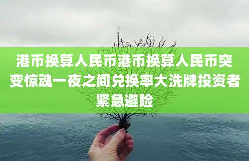 港币换算人民币港币换算人民币突变惊魂一夜之间兑换率大洗牌投资者紧急避险