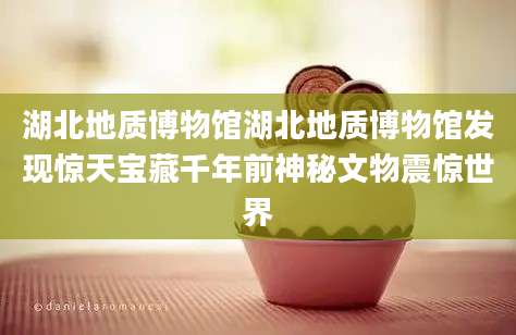 湖北地质博物馆湖北地质博物馆发现惊天宝藏千年前神秘文物震惊世界