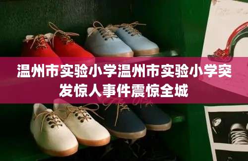 温州市实验小学温州市实验小学突发惊人事件震惊全城