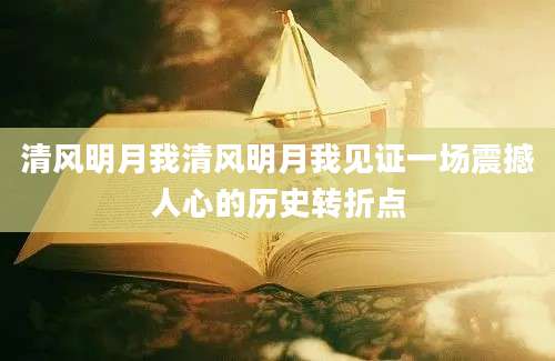 清风明月我清风明月我见证一场震撼人心的历史转折点