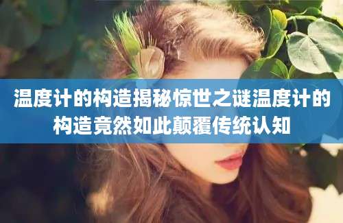 温度计的构造揭秘惊世之谜温度计的构造竟然如此颠覆传统认知