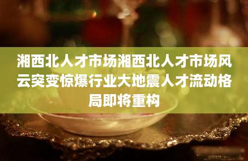 湘西北人才市场湘西北人才市场风云突变惊爆行业大地震人才流动格局即将重构