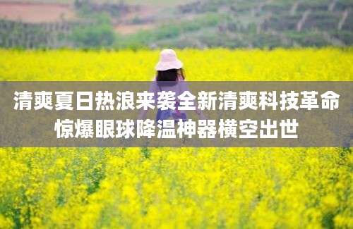 清爽夏日热浪来袭全新清爽科技革命惊爆眼球降温神器横空出世