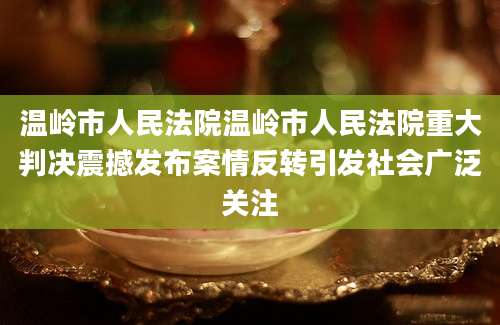 温岭市人民法院温岭市人民法院重大判决震撼发布案情反转引发社会广泛关注