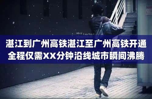 湛江到广州高铁湛江至广州高铁开通全程仅需XX分钟沿线城市瞬间沸腾