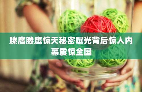 滕鹰滕鹰惊天秘密曝光背后惊人内幕震惊全国