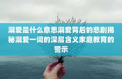 溺爱是什么意思溺爱背后的悲剧揭秘溺爱一词的深层含义家庭教育的警示