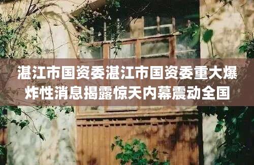 湛江市国资委湛江市国资委重大爆炸性消息揭露惊天内幕震动全国