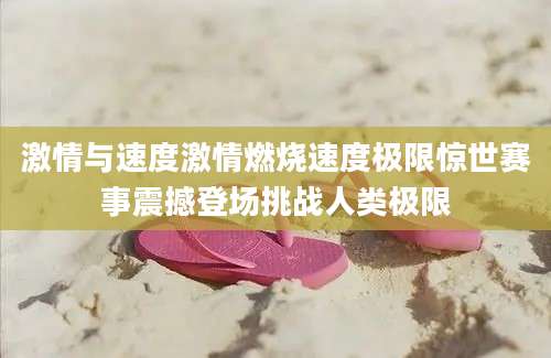激情与速度激情燃烧速度极限惊世赛事震撼登场挑战人类极限