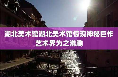 湖北美术馆湖北美术馆惊现神秘巨作艺术界为之沸腾