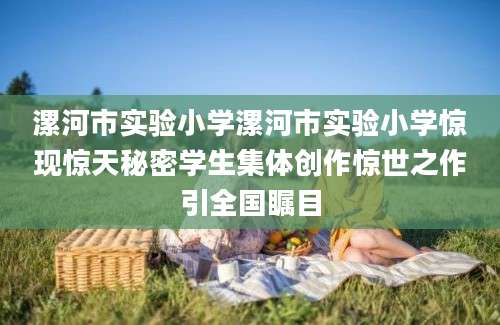 漯河市实验小学漯河市实验小学惊现惊天秘密学生集体创作惊世之作引全国瞩目
