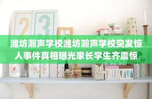 潍坊瀚声学校潍坊瀚声学校突发惊人事件真相曝光家长学生齐震惊
