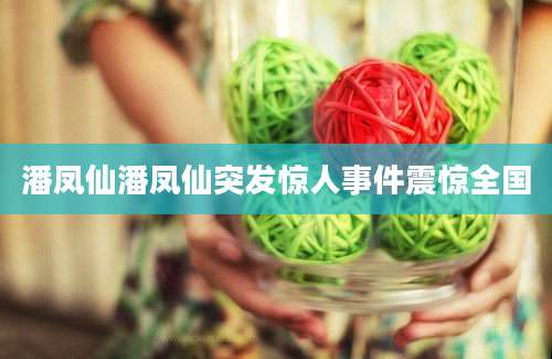 潘凤仙潘凤仙突发惊人事件震惊全国