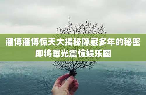潘博潘博惊天大揭秘隐藏多年的秘密即将曝光震惊娱乐圈