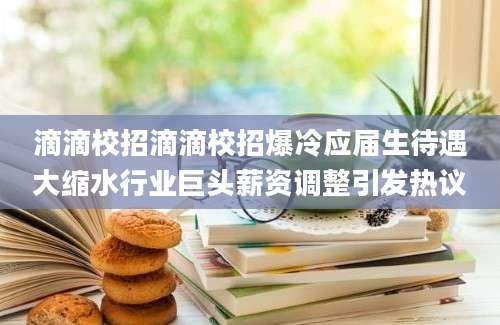 滴滴校招滴滴校招爆冷应届生待遇大缩水行业巨头薪资调整引发热议