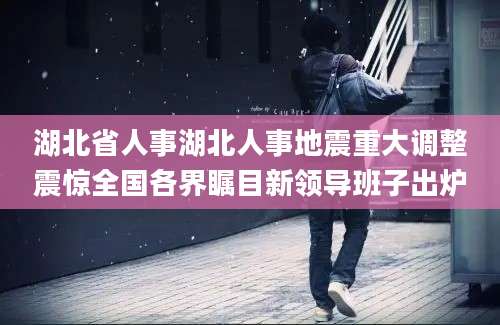 湖北省人事湖北人事地震重大调整震惊全国各界瞩目新领导班子出炉