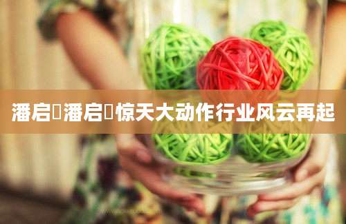 潘启翀潘启翀惊天大动作行业风云再起