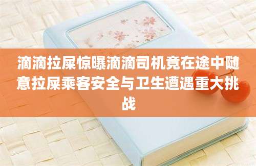 滴滴拉屎惊曝滴滴司机竟在途中随意拉屎乘客安全与卫生遭遇重大挑战