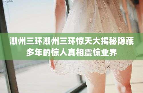 潮州三环潮州三环惊天大揭秘隐藏多年的惊人真相震惊业界