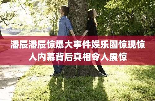 潘辰潘辰惊爆大事件娱乐圈惊现惊人内幕背后真相令人震惊