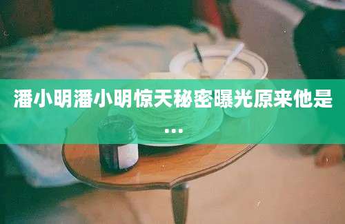 潘小明潘小明惊天秘密曝光原来他是...