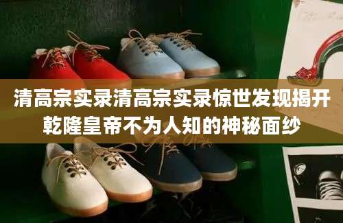 清高宗实录清高宗实录惊世发现揭开乾隆皇帝不为人知的神秘面纱
