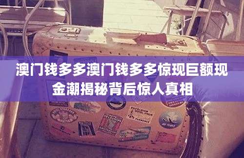 澳门钱多多澳门钱多多惊现巨额现金潮揭秘背后惊人真相