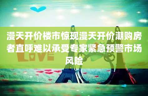 漫天开价楼市惊现漫天开价潮购房者直呼难以承受专家紧急预警市场风险