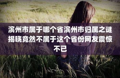 滨州市属于哪个省滨州市归属之谜揭晓竟然不属于这个省份网友震惊不已