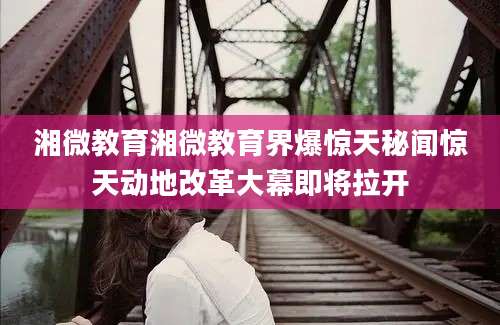湘微教育湘微教育界爆惊天秘闻惊天动地改革大幕即将拉开