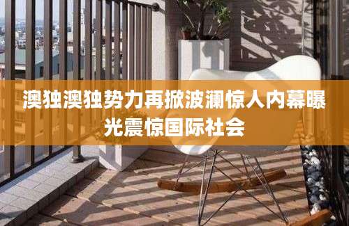 澳独澳独势力再掀波澜惊人内幕曝光震惊国际社会