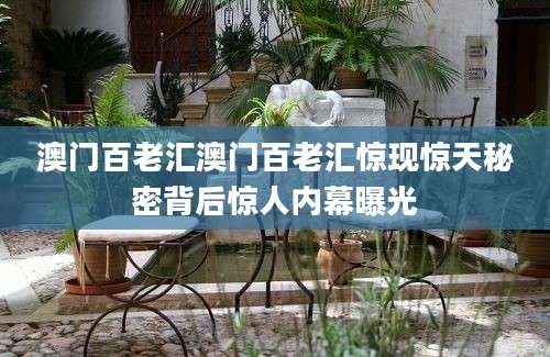 澳门百老汇澳门百老汇惊现惊天秘密背后惊人内幕曝光