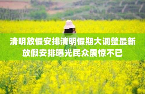 清明放假安排清明假期大调整最新放假安排曝光民众震惊不已