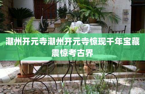 潮州开元寺潮州开元寺惊现千年宝藏震惊考古界